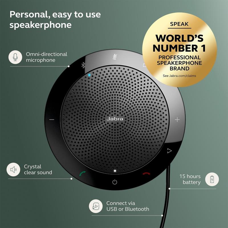Altavoz Jabra Speak 510 2025 Inalámbrico USB Negro - Fone de